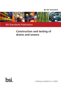 BS EN 1610:2015: Drains & Sewers Construction Standard
