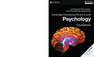 Cambridge AS & A Level Psychology Coursebook