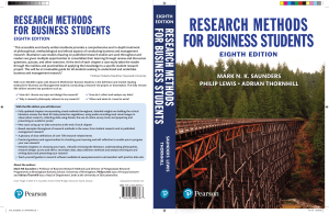 Research Methods for Business Students, 8th Edition