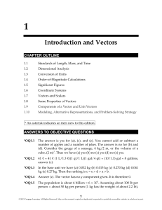 Introduction to Physics: Units, Vectors, and Problem Solving