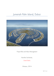 Jumeirah Palm Island: Risk & Value Management Report