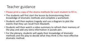 Macbeth Drama Lesson Plan: Dramatic Methods & Plot Analysis