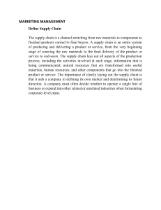 Supply Chain Definition: Marketing Management