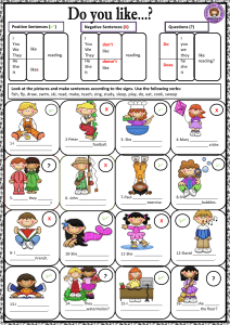 Do You Like...? English Grammar Worksheet