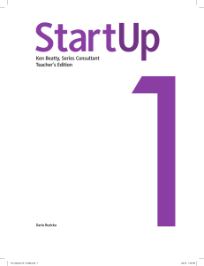 StartUp 1 Teacher's Edition