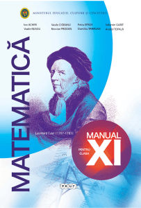 Manual Matematică Clasa XI