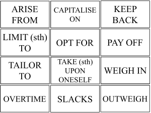 English Phrasal Verbs Vocabulary List