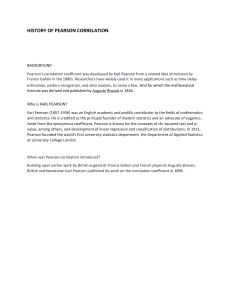 History of Pearson Correlation Coefficient