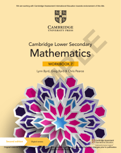 Cambridge Lower Secondary Mathematics Workbook 7