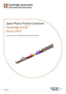 Space Physics Practice Questions for Cambridge IGCSE