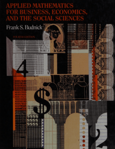 Applied Math for Business, Economics, Social Sciences