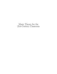 Music Theory for the 21st-Century Classroom