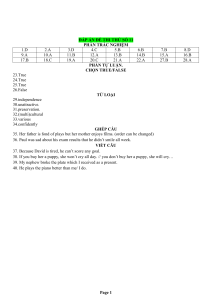 Exam Answer Key - English Language Test