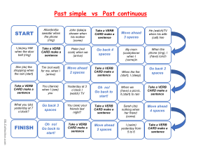 Past Simple vs Past Continuous Worksheet