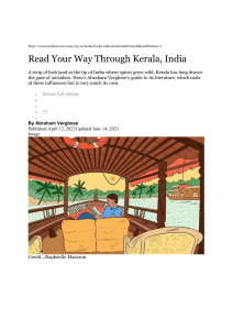 Kerala, India: A Literary Travel Guide