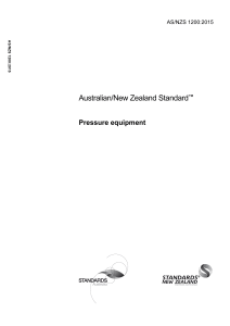 AS/NZS 1200:2015 - Pressure Equipment Standard