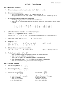 MHF 4U Exam Review: Advanced Functions Practice