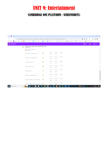 Cambridge One Platform Assignments - English Learning