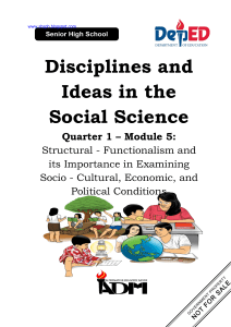 Structural-Functionalism in Social Science Module