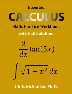 Calculus Skills Practice Workbook with Full Solutions