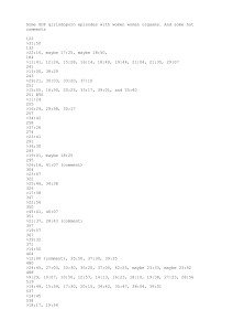 GDP ep list orgasm