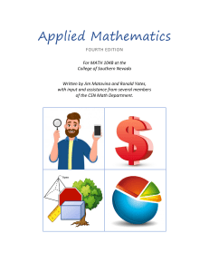 Applied Mathematics Textbook for College Students