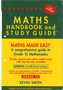 Grade 12 Maths Handbook & Study Guide
