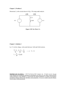 Nodal Analysis Circuit Solutions
