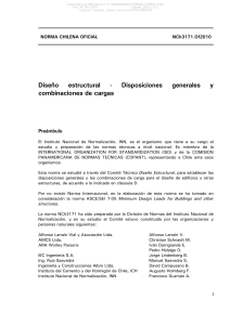 NCh3171: Diseño Estructural y Combinaciones de Cargas