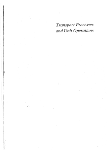Transport Processes & Unit Operations Textbook