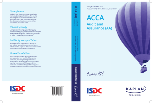 ACCA Audit and Assurance (AA) Exam Kit