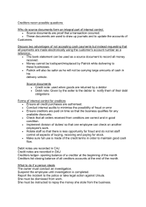 Creditors Recon & Internal Control Study Guide