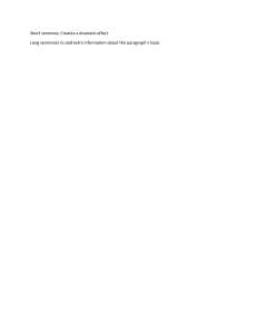 Sentence Structure Guide
