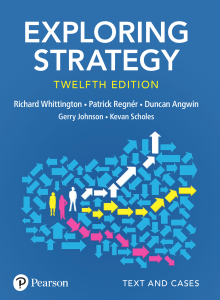 Exploring Strategy Textbook, 12th Edition