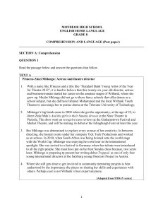 Grade 8 English Past Paper: Comprehension & Language