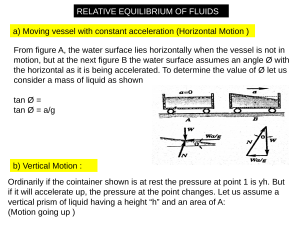 Relative Equilibrium of Fluids: Problems & Solutions
