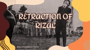 Rizal Retraction Debate & Cry of Balintawak