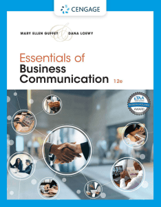 Essentials of Business Communication Textbook