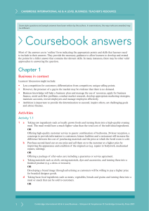 Cambridge AS & A Level Business Teacher's Resource