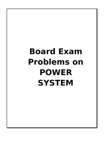 Power System Exam Problems & Solutions