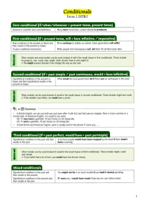 English Conditionals Worksheet: Zero, First, Second, Third, Mixed