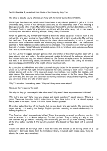 Rules of the Game: Reading Comprehension Exam Extract