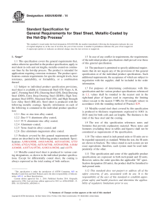 Steel Sheet Metallic Coating Standard Specification A924