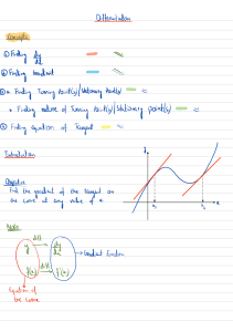 Differentiation Lecture Notes