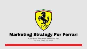 Ferrari Marketing Strategy Report