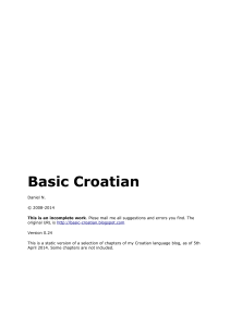 Basic Croatian Language Learning Guide