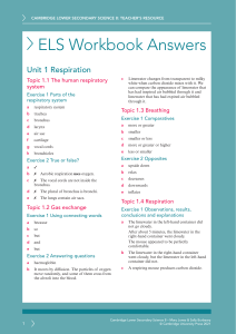 Science 8 Workbook Answers: Respiration, Materials, Forces