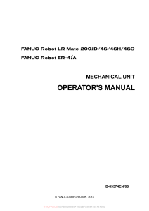 FANUC Robot Operator's Manual