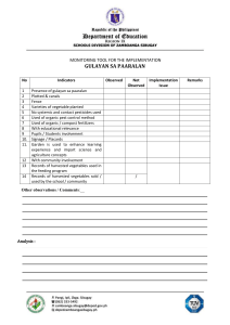 Gulayan sa Paaralan Monitoring Tool
