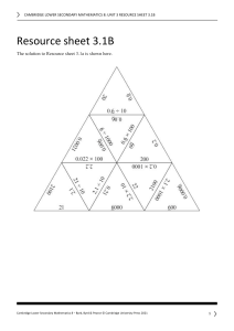 Math Resource Sheet: Decimal Operations